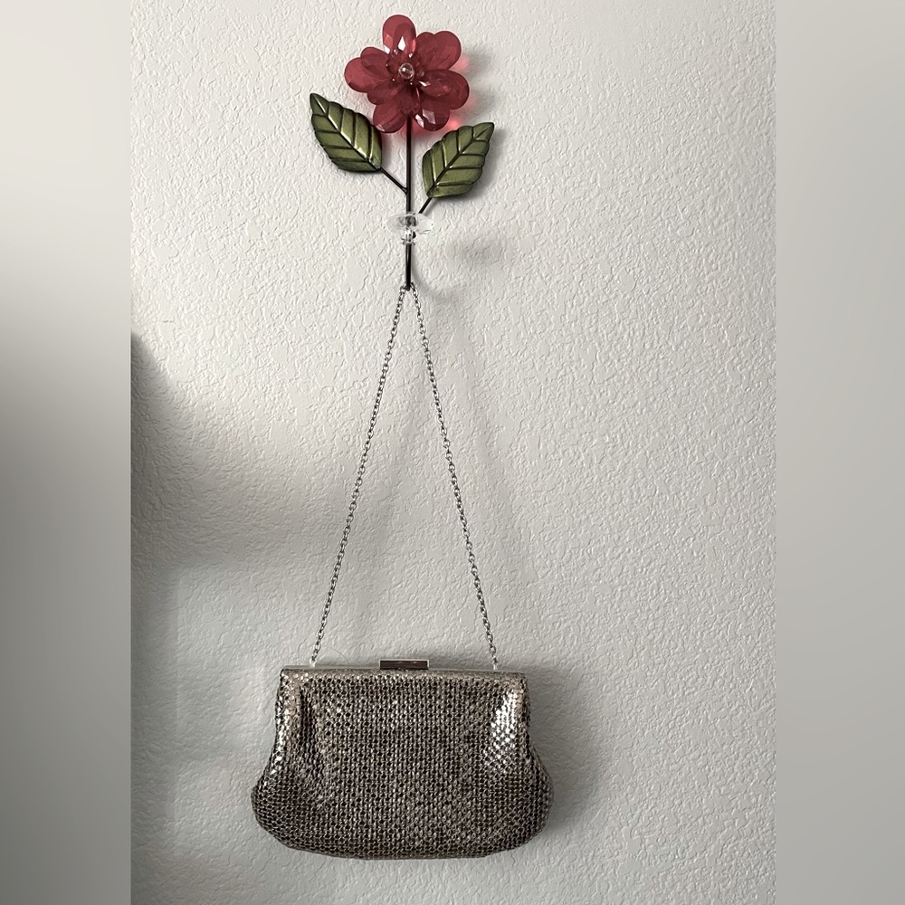 Sondra Roberts metallic mesh evening purse, great condition